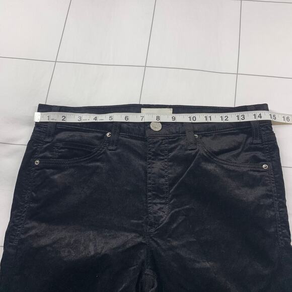 McGuire Pants Womens 27 Black Velvet Skinny Classic Neutral Holiday Stretch - Picture 7 of 11
